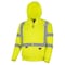 Pioneer Fleece Hoodie, Class 3, Type P & R, 10.5 oz. (360 GSM) polyester fleece, Hi-Vis Yellow/Green, 5XL V1060461U-5XL - alternate 1